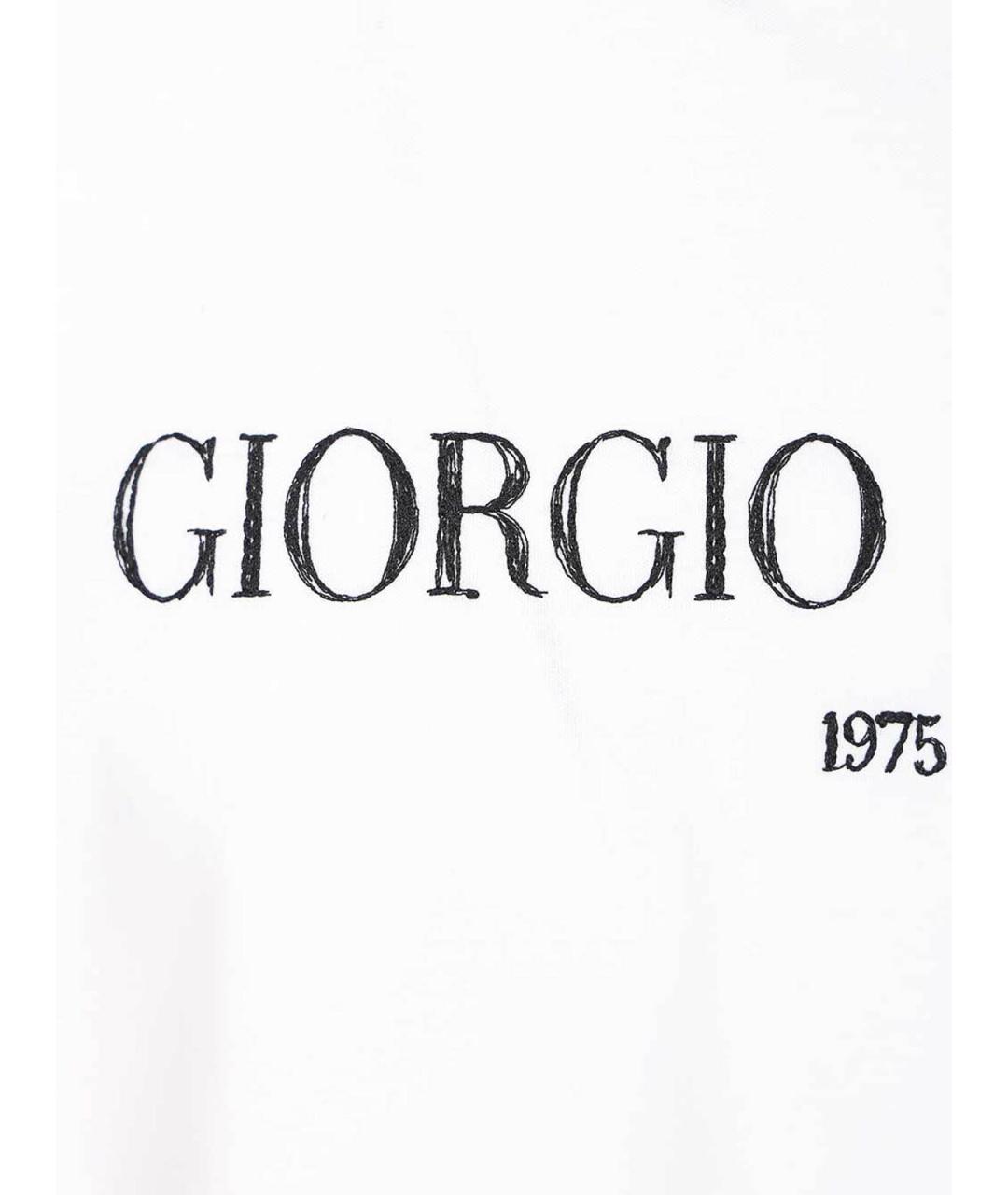 GIORGIO ARMANI Белая хлопковая футболка, фото 3