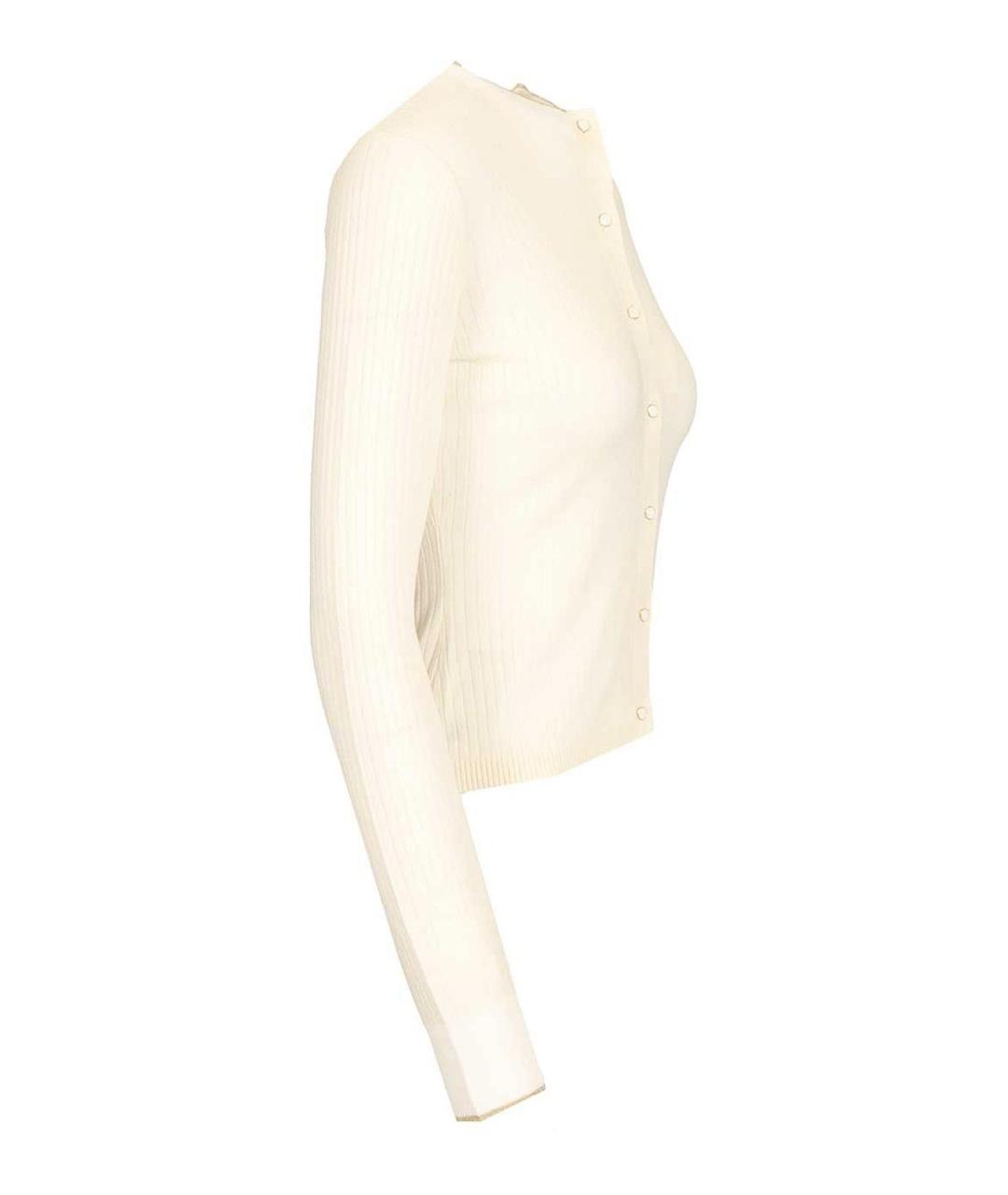MAX MARA STUDIO Белый шерстяной кардиган, фото 3