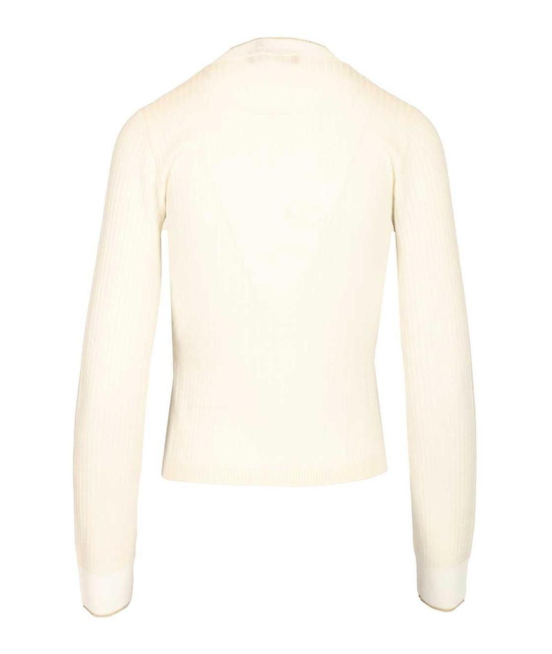 MAX MARA STUDIO Белый шерстяной кардиган, фото 2