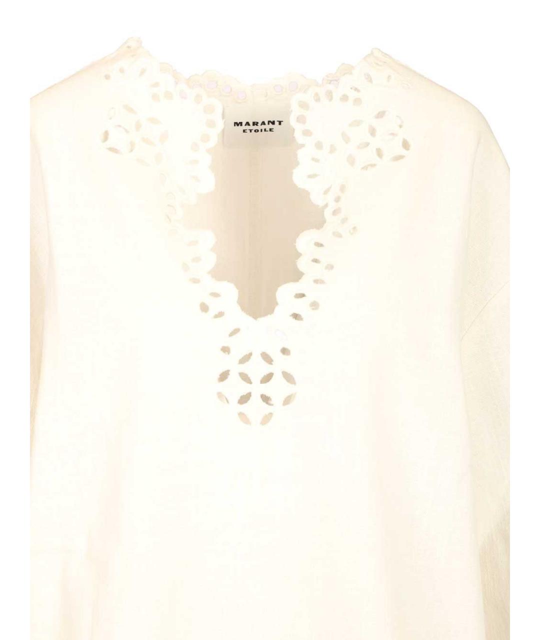 ISABEL MARANT Белое хлопковое повседневное платье, фото 4