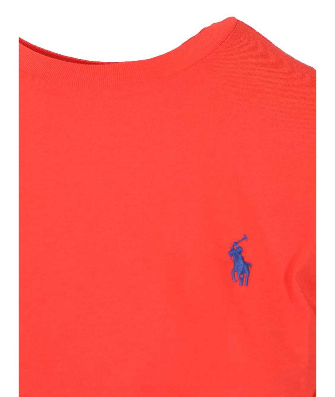 POLO RALPH LAUREN Красная хлопковая футболка, фото 3