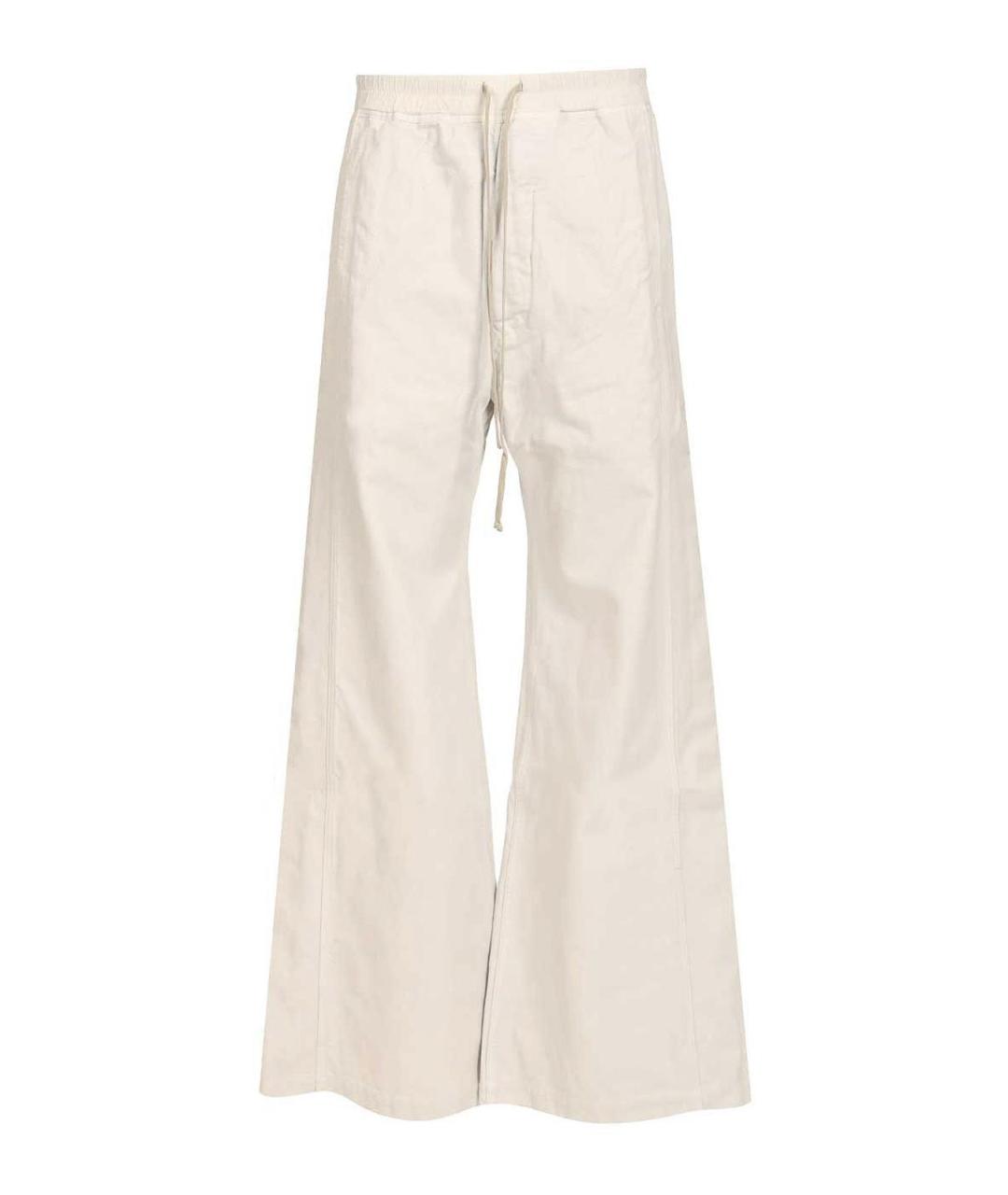 RICK OWENS DRKSHDW Белые хлопковые повседневные брюки, фото 1