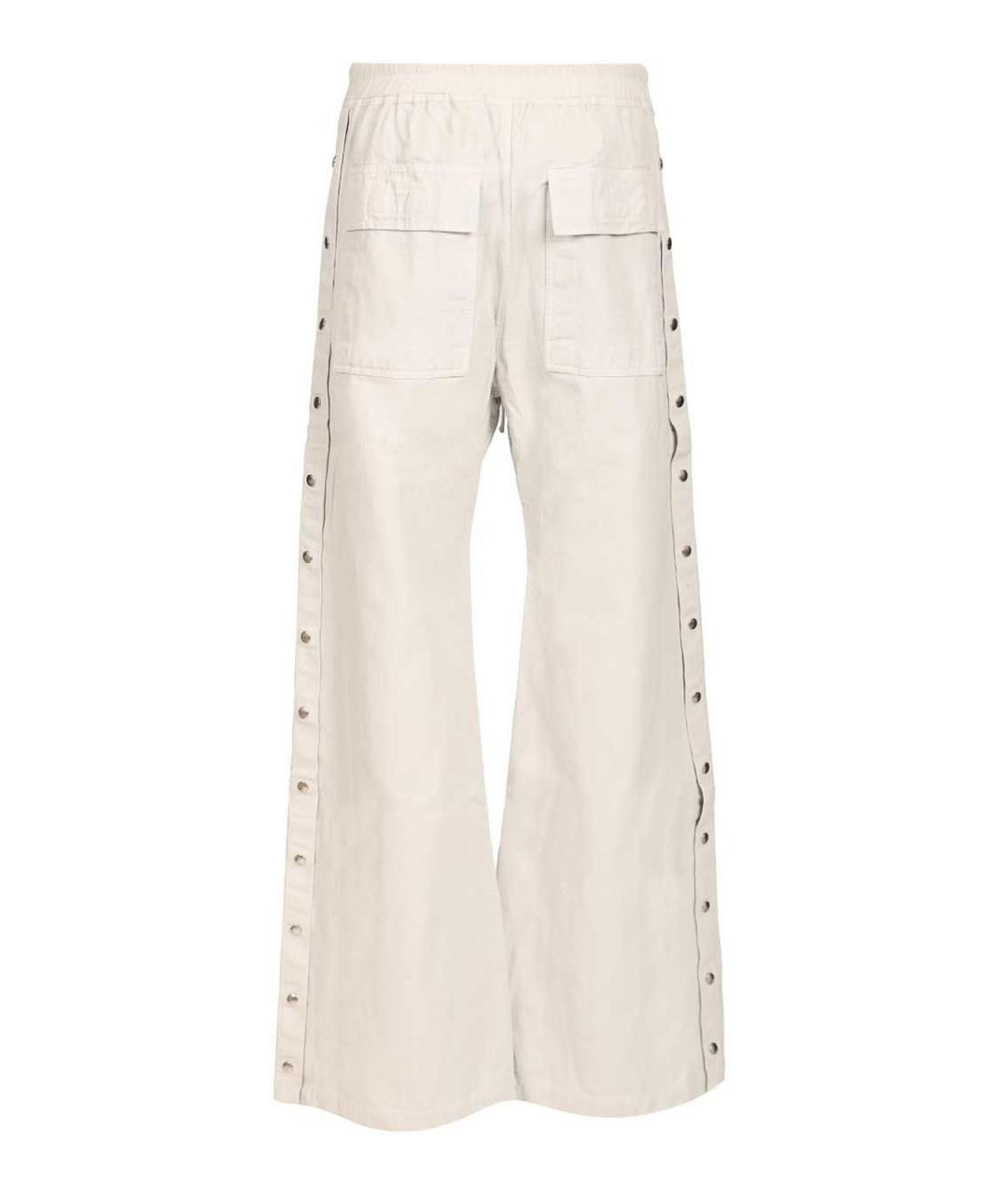 RICK OWENS DRKSHDW Белые хлопковые повседневные брюки, фото 2