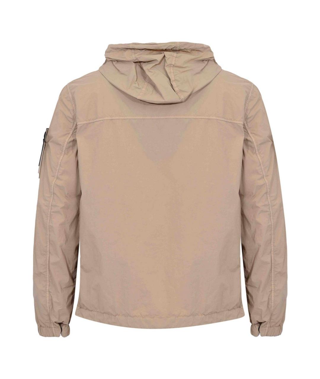 STONE ISLAND Бежевая полиамидовая куртка, фото 2