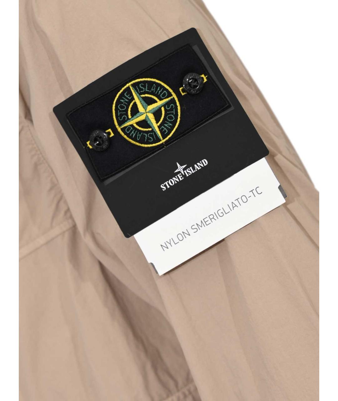 STONE ISLAND Бежевая полиамидовая куртка, фото 3