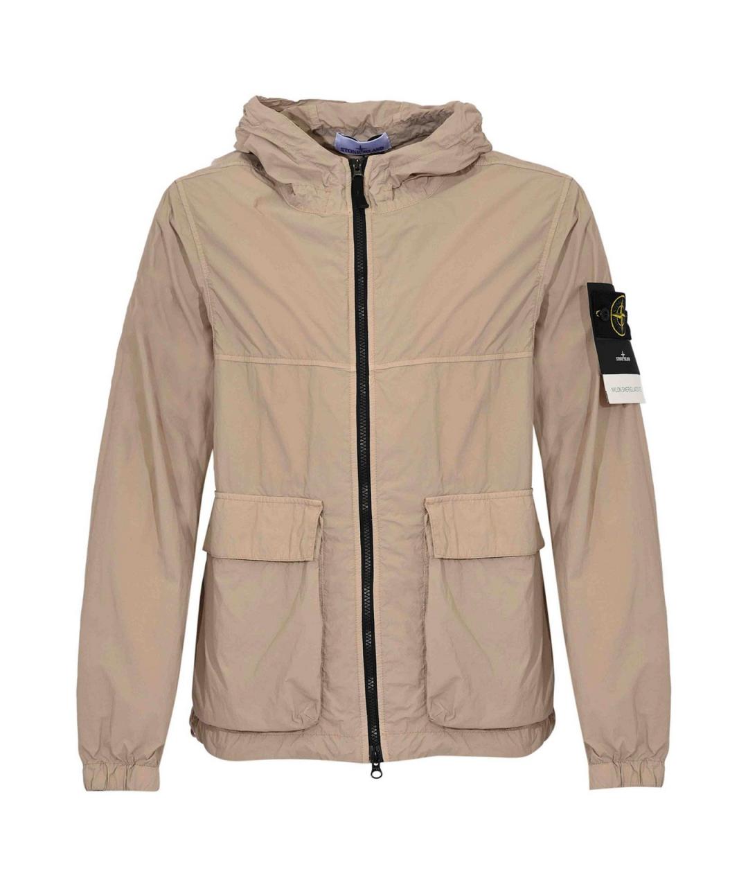 STONE ISLAND Бежевая полиамидовая куртка, фото 1
