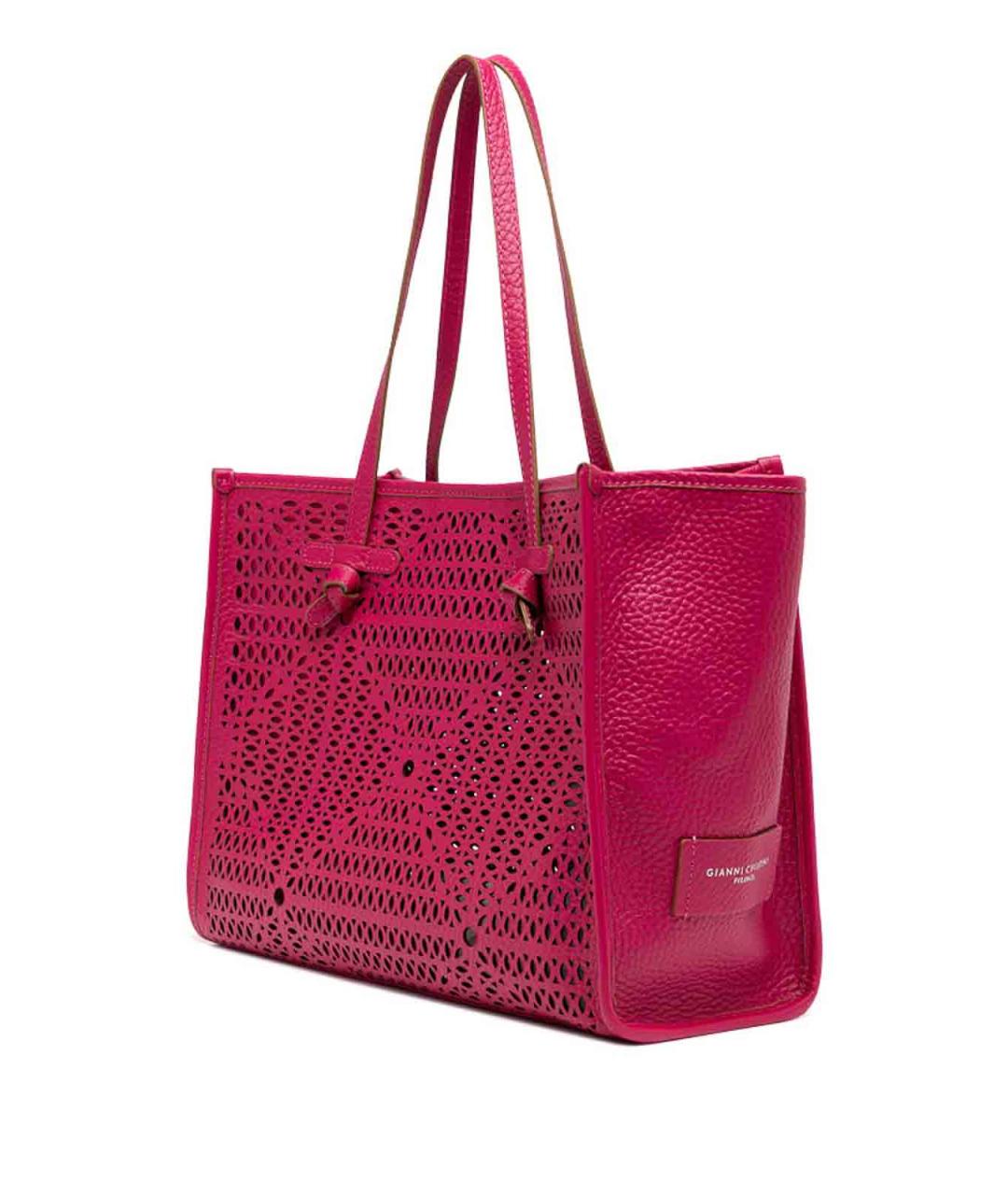 Gianni Chiarini Бежевая кожаная сумка тоут, фото 2