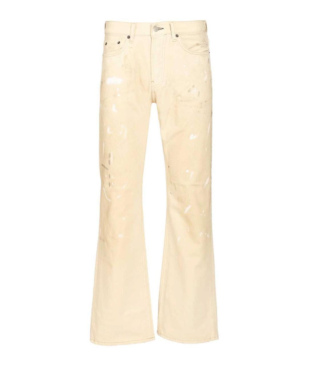 ACNE STUDIOS Бежевые хлопковые прямые джинсы, фото 1