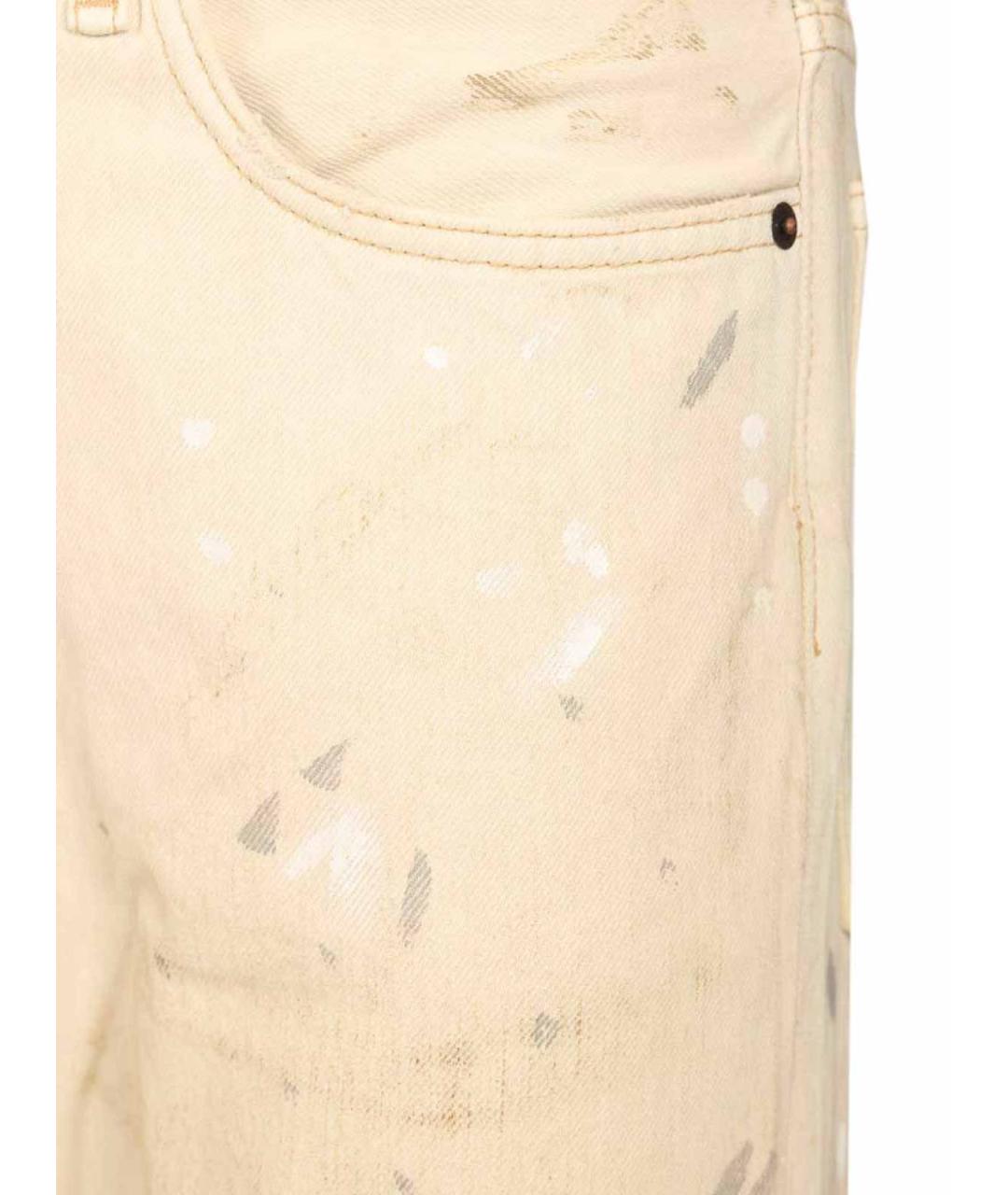 ACNE STUDIOS Бежевые хлопковые прямые джинсы, фото 5