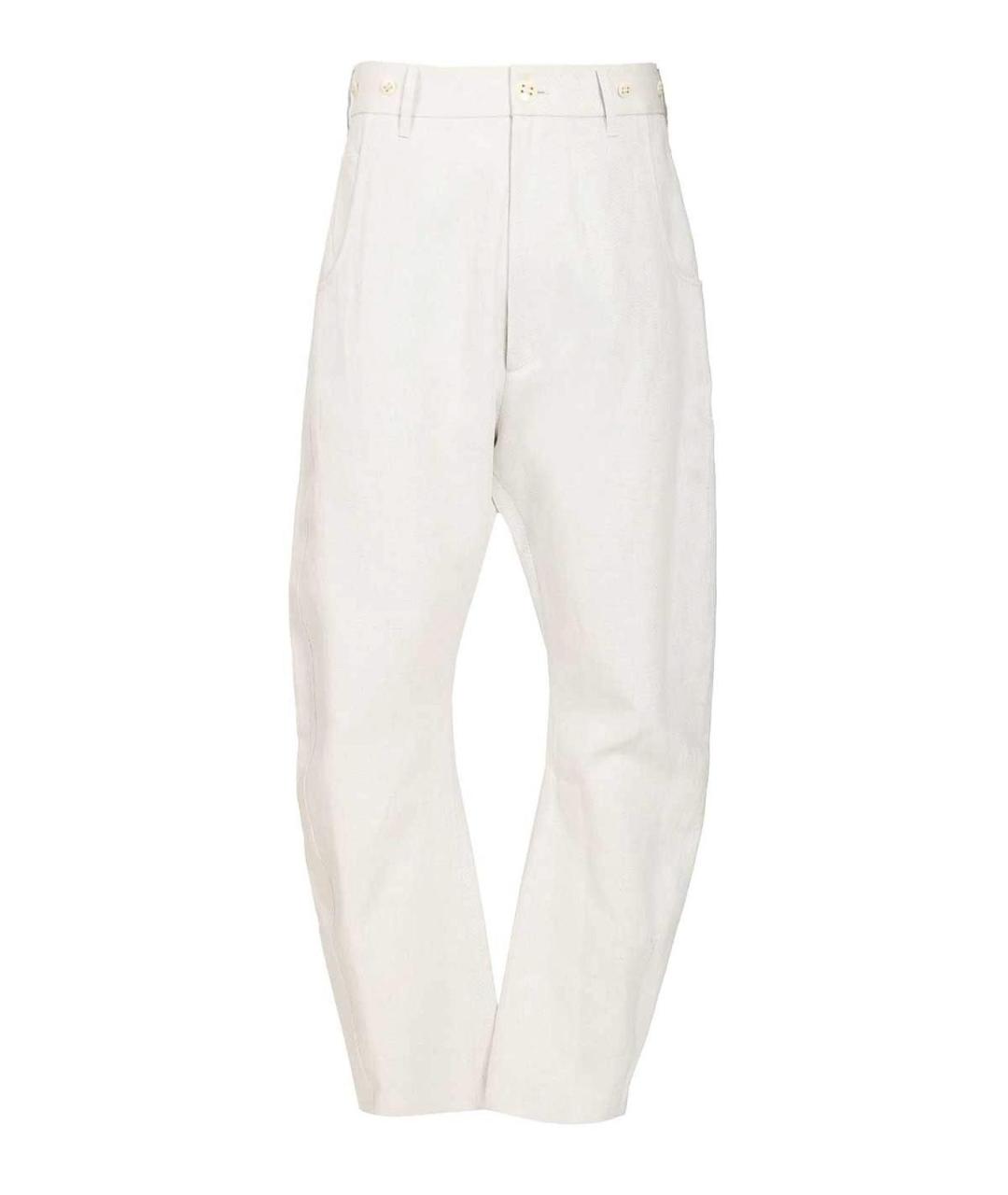 VIVIENNE WESTWOOD Белые хлопковые повседневные брюки, фото 1