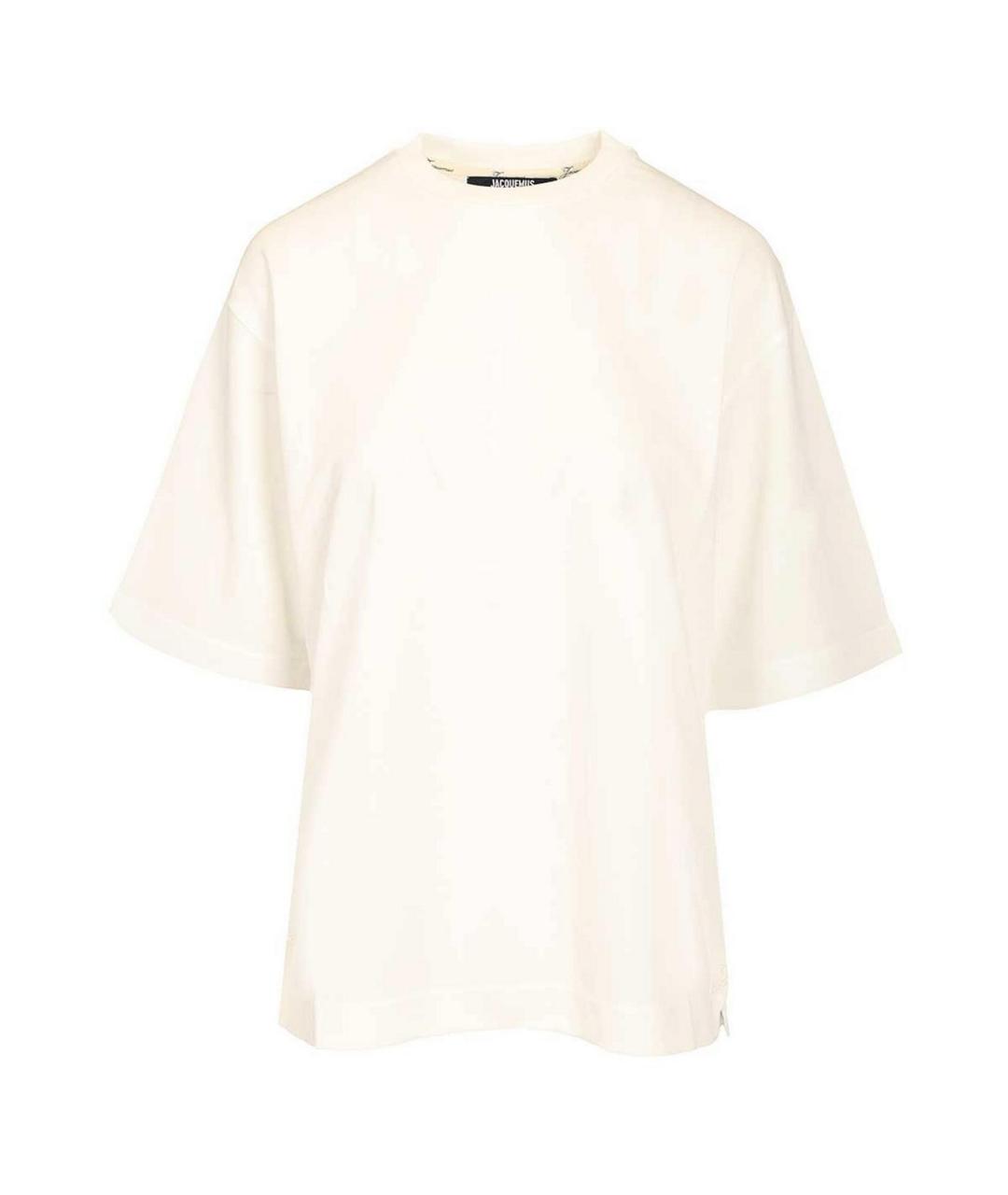 JACQUEMUS Бежевая хлопковая футболка, фото 1
