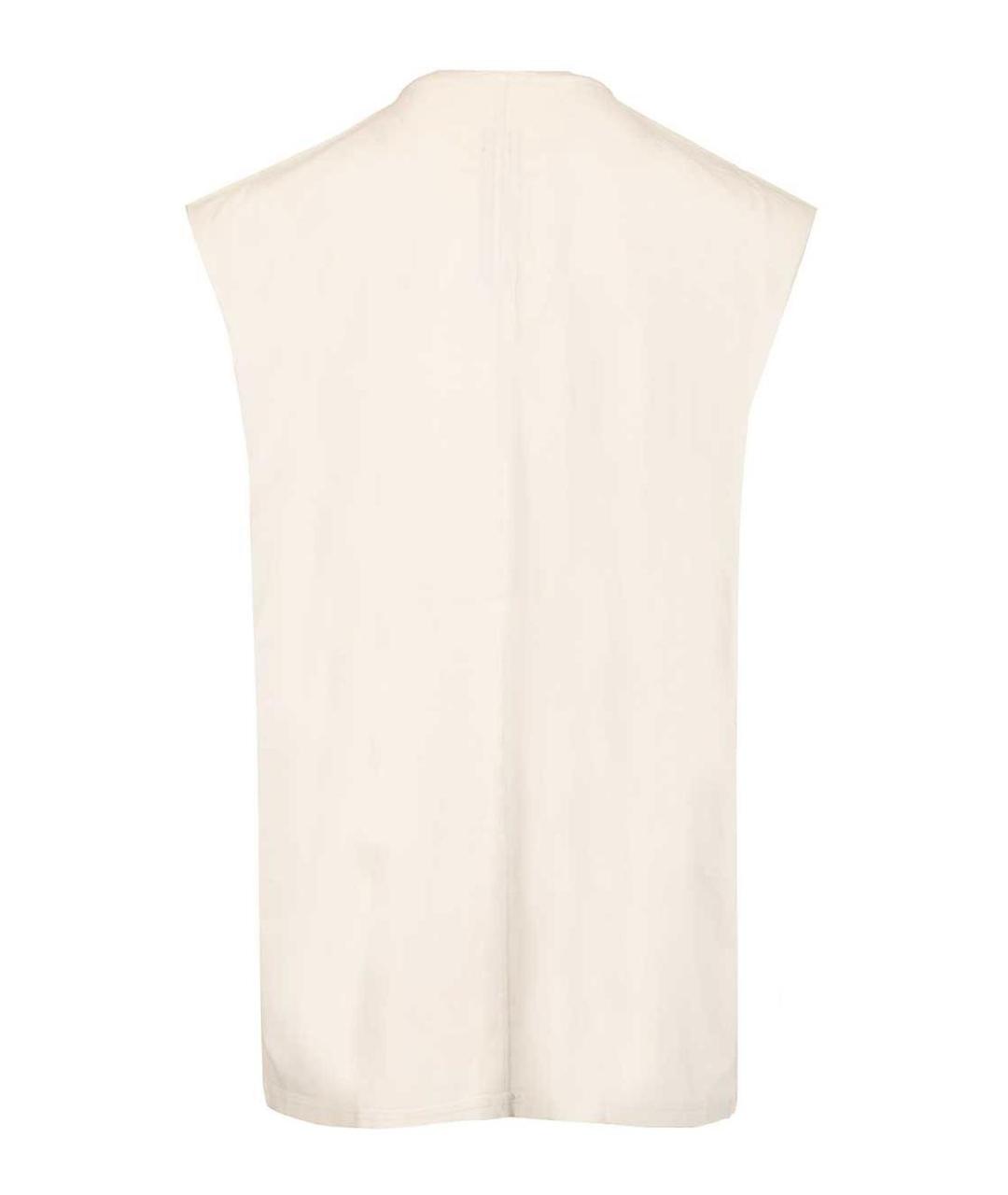 RICK OWENS DRKSHDW Белая хлопковая футболка, фото 2