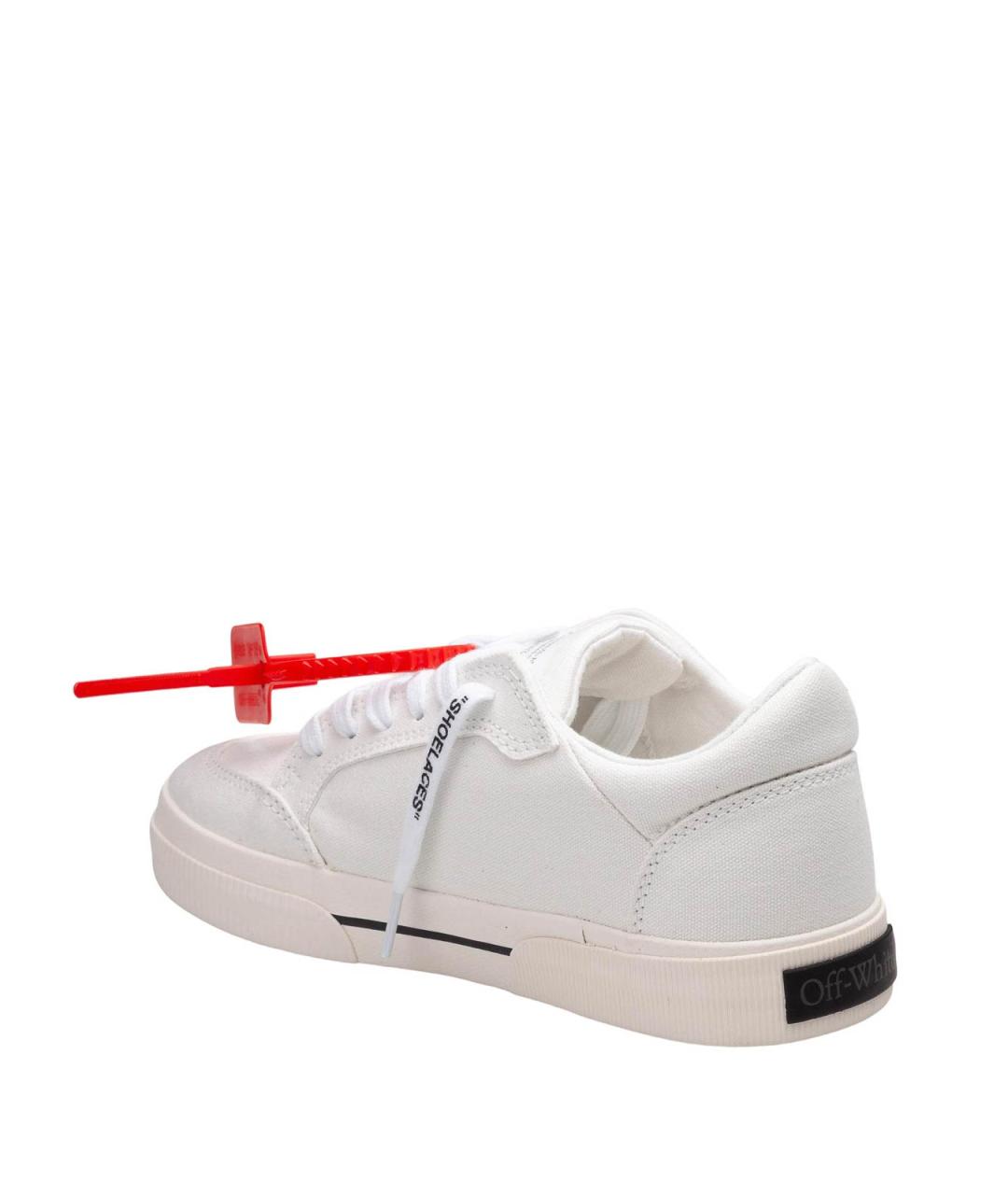 OFF-WHITE Белые текстильные кеды, фото 4