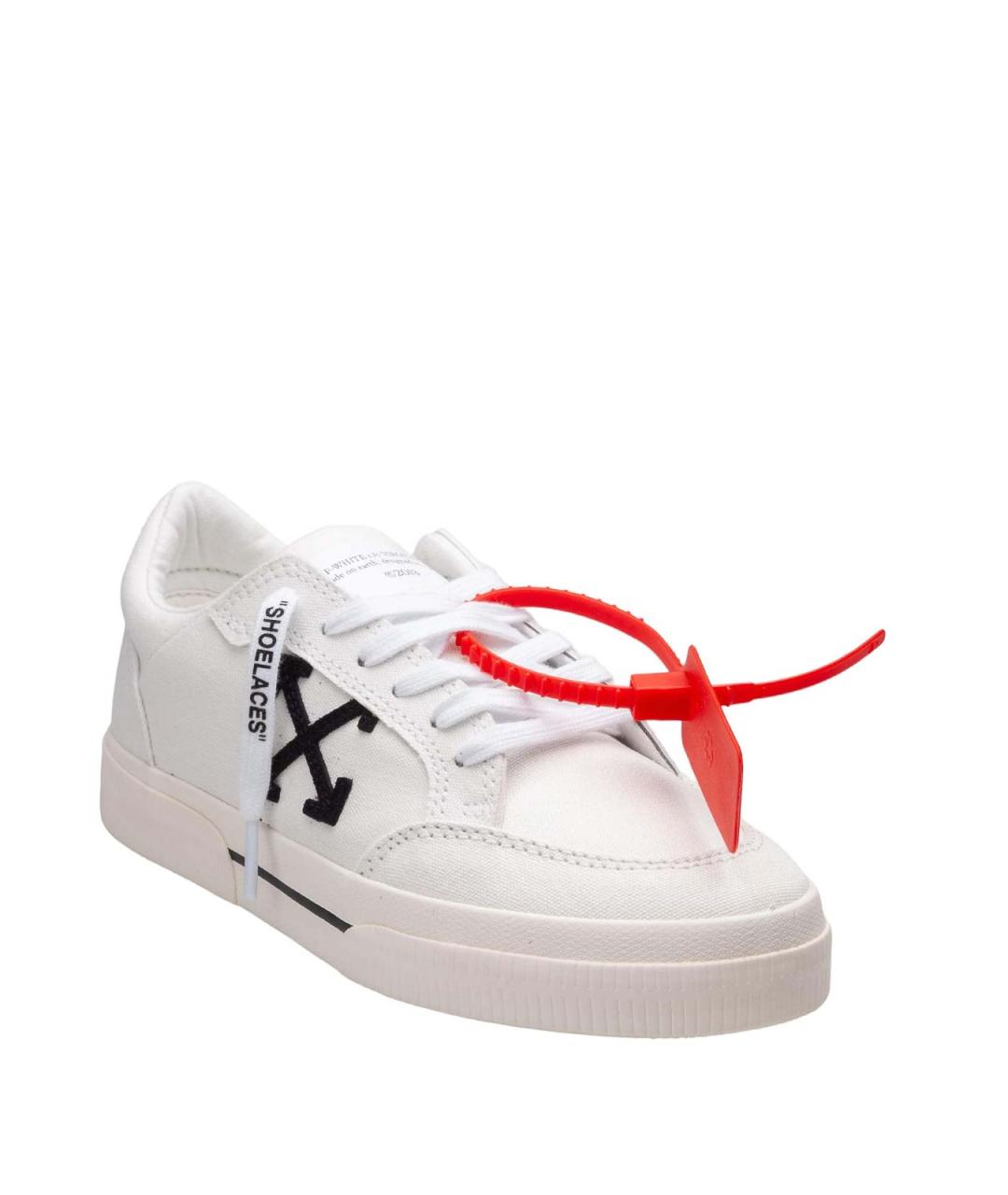 OFF-WHITE Белые текстильные кеды, фото 2