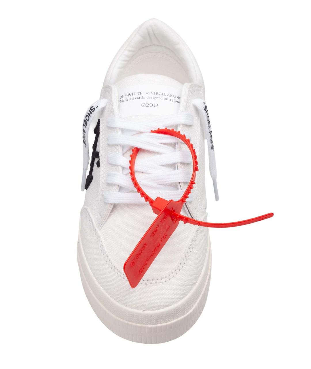 OFF-WHITE Белые текстильные кеды, фото 3