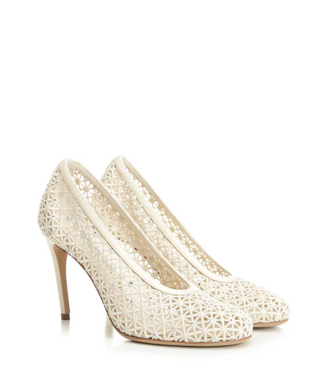 FERRAGAMO Белые текстильные туфли, фото 2
