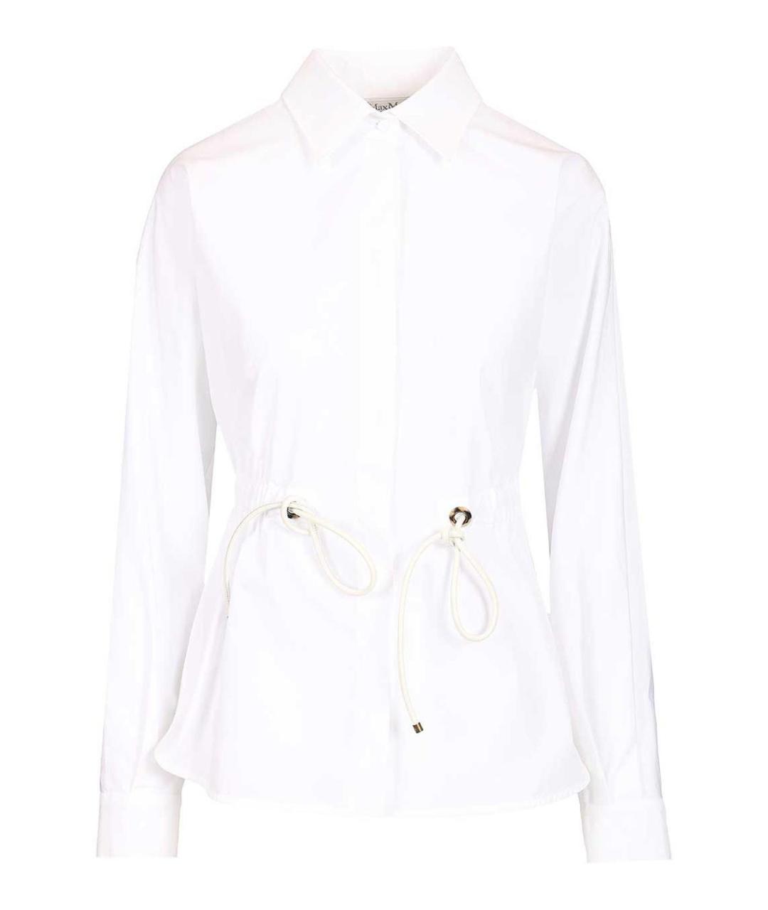 MAX MARA Белая хлопковая рубашка, фото 1