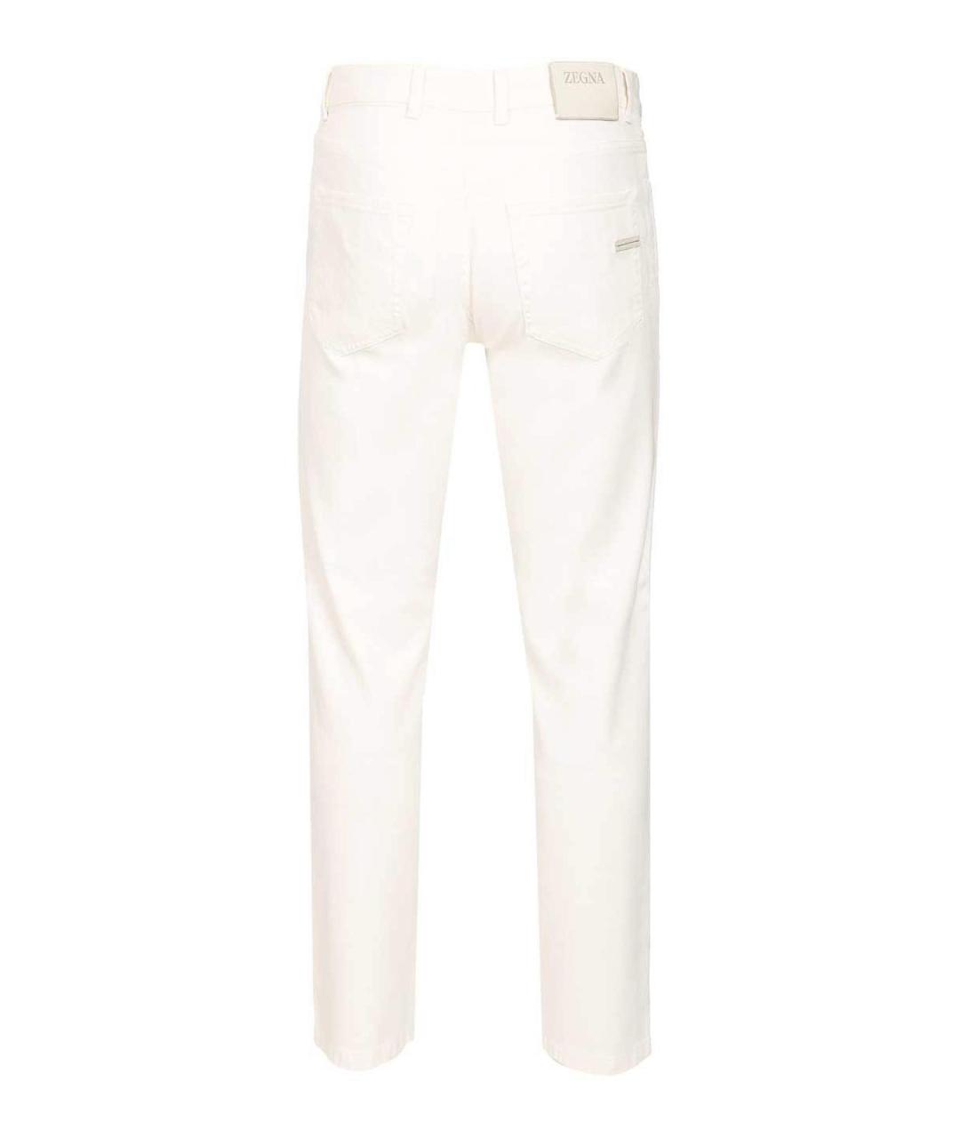 ZEGNA Белые хлопковые повседневные брюки, фото 2