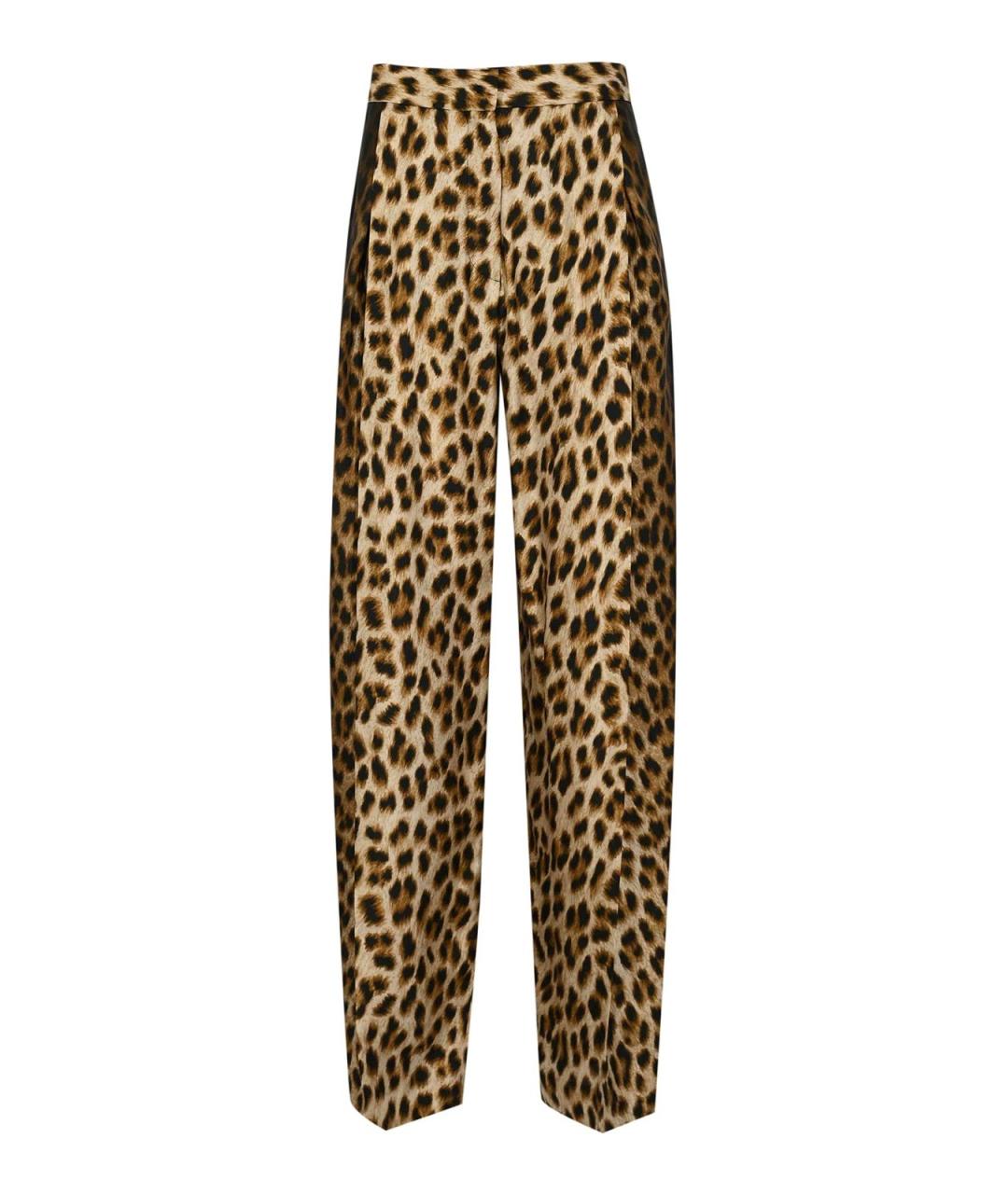 SPORTMAX Мульти шелковые прямые брюки, фото 1