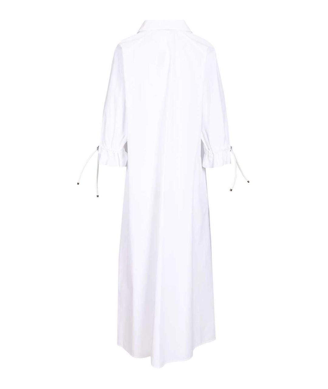 MAX MARA Белое хлопковое повседневное платье, фото 2