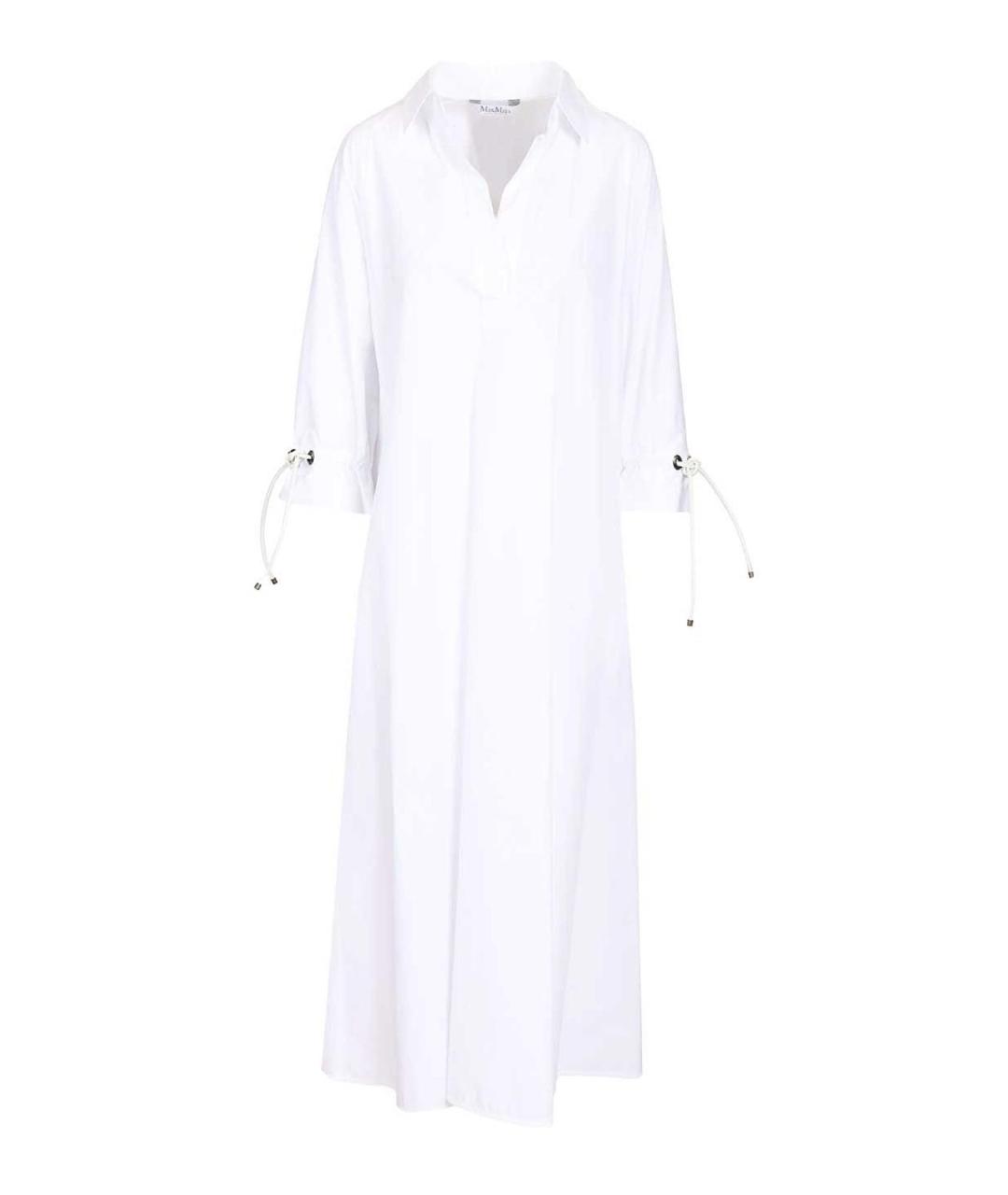 MAX MARA Белое хлопковое повседневное платье, фото 1