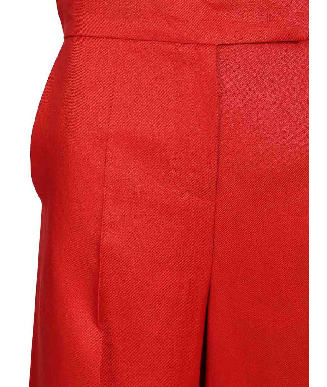 MAX MARA Красные льняные шорты, фото 4