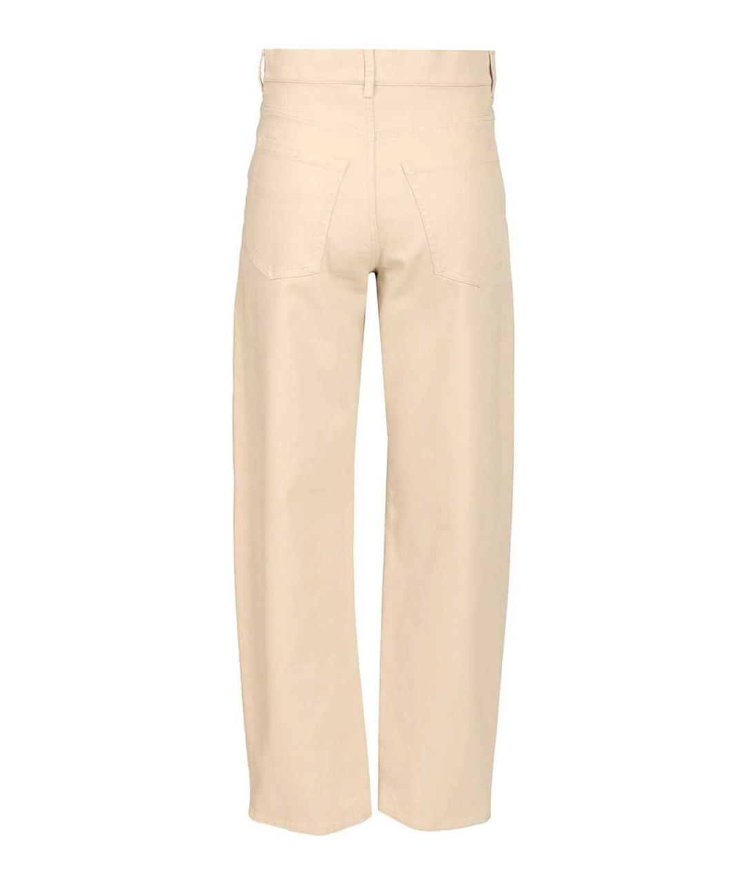 'S MAX MARA Бежевые хлопковые брюки широкие, фото 2
