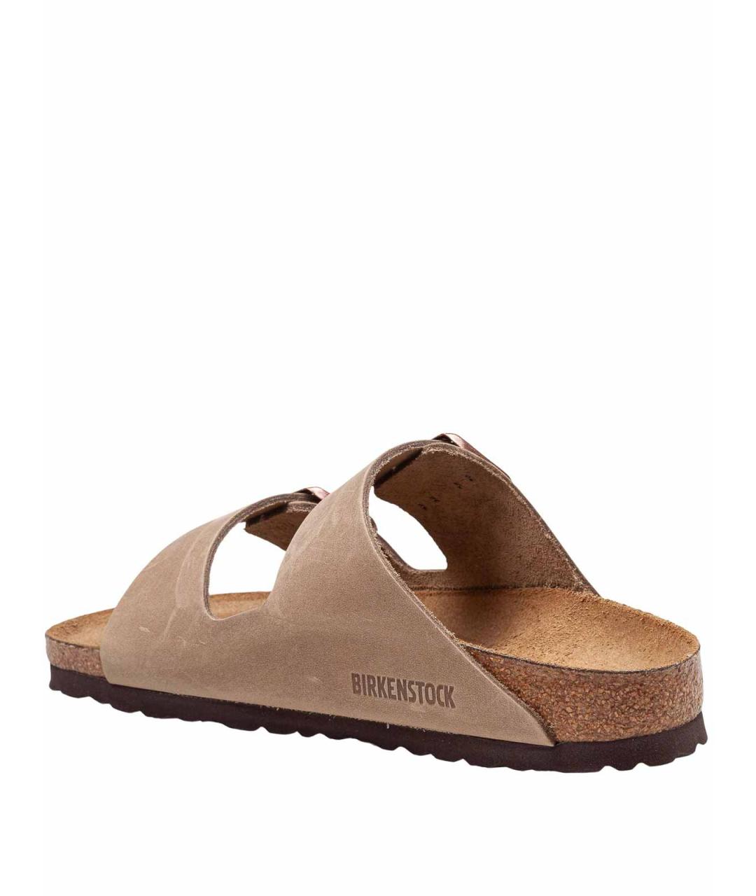 BIRKENSTOCK Бежевые замшевые шлепанцы, фото 3