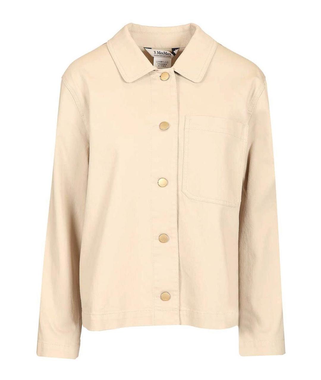 'S MAX MARA Бежевая хлопковая рубашка, фото 1