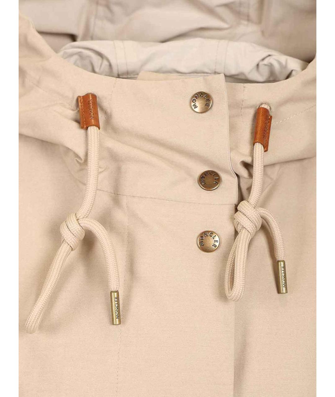 MONCLER Бежевая хлопковая парка, фото 4