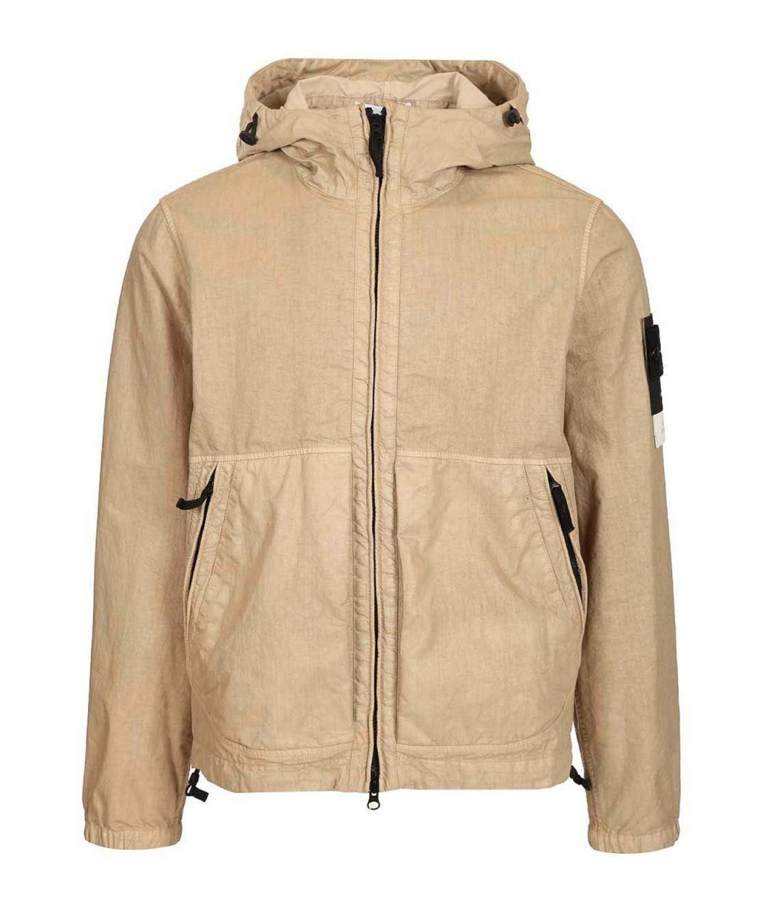 STONE ISLAND Бежевая полиамидовая куртка, фото 1