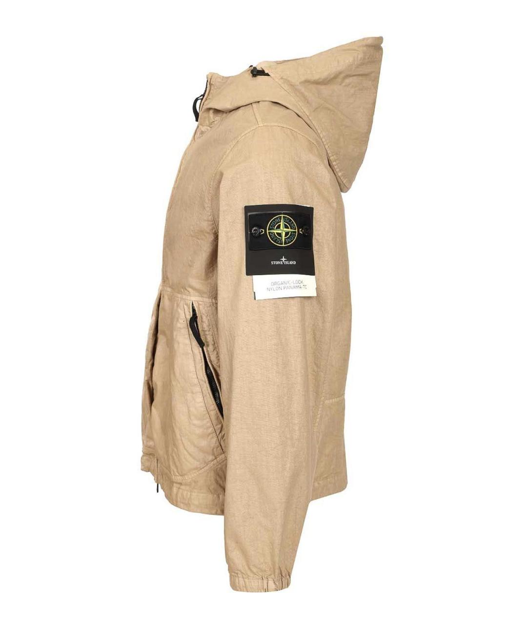 STONE ISLAND Бежевая полиамидовая куртка, фото 3