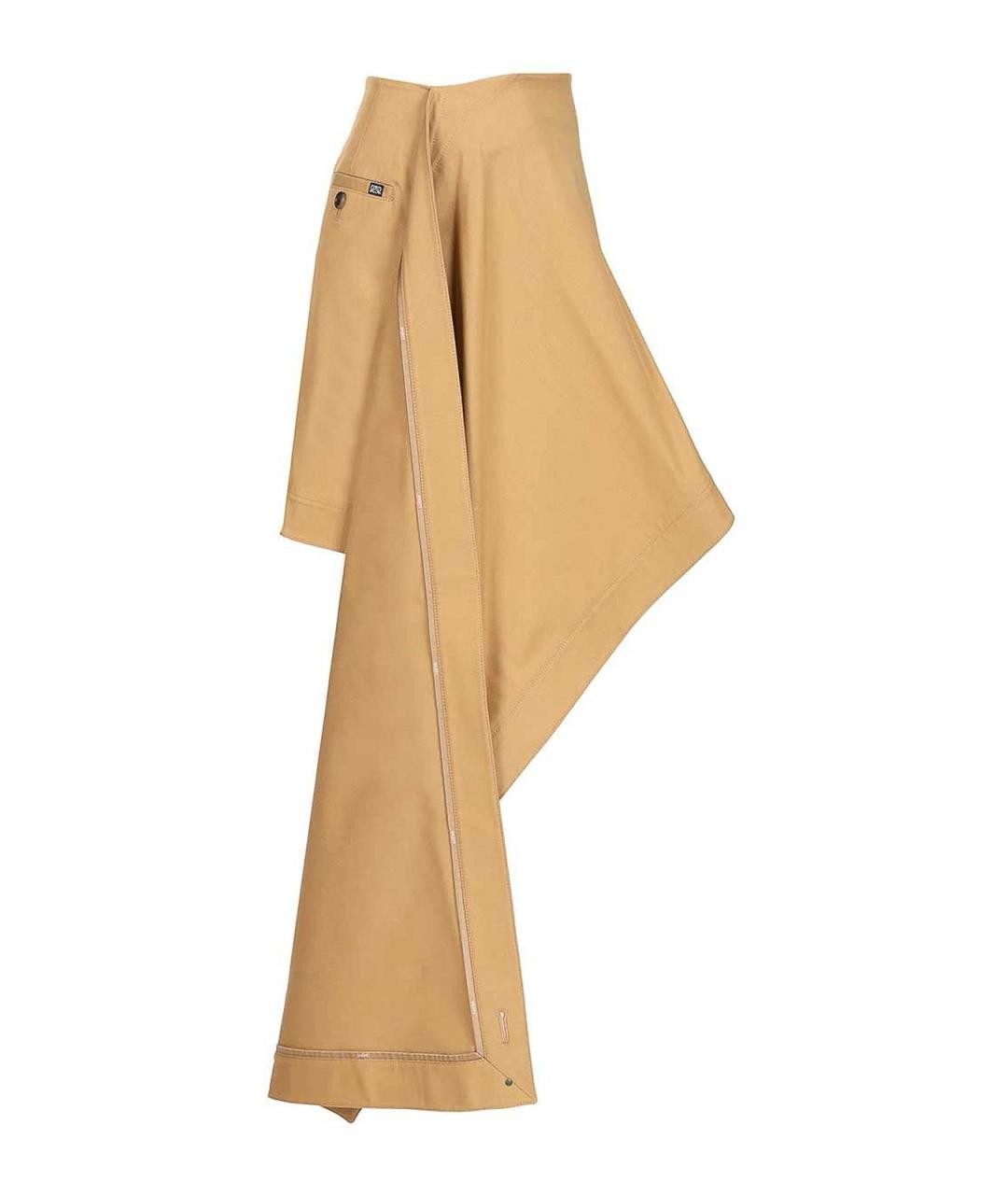 LOEWE Бежевая хлопковая юбка мини, фото 3
