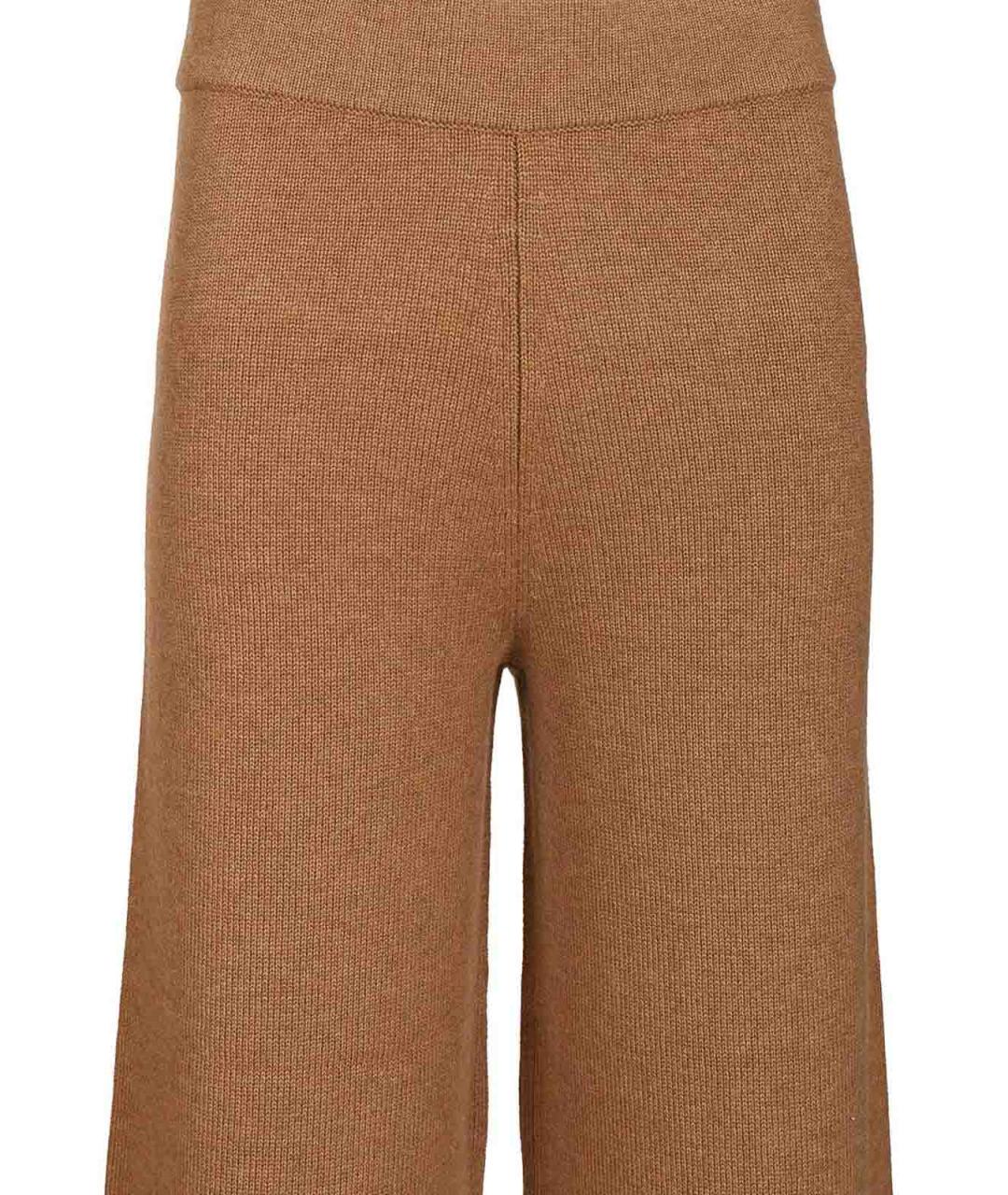 MAX MARA STUDIO Бежевые кашемировые брюки широкие, фото 4