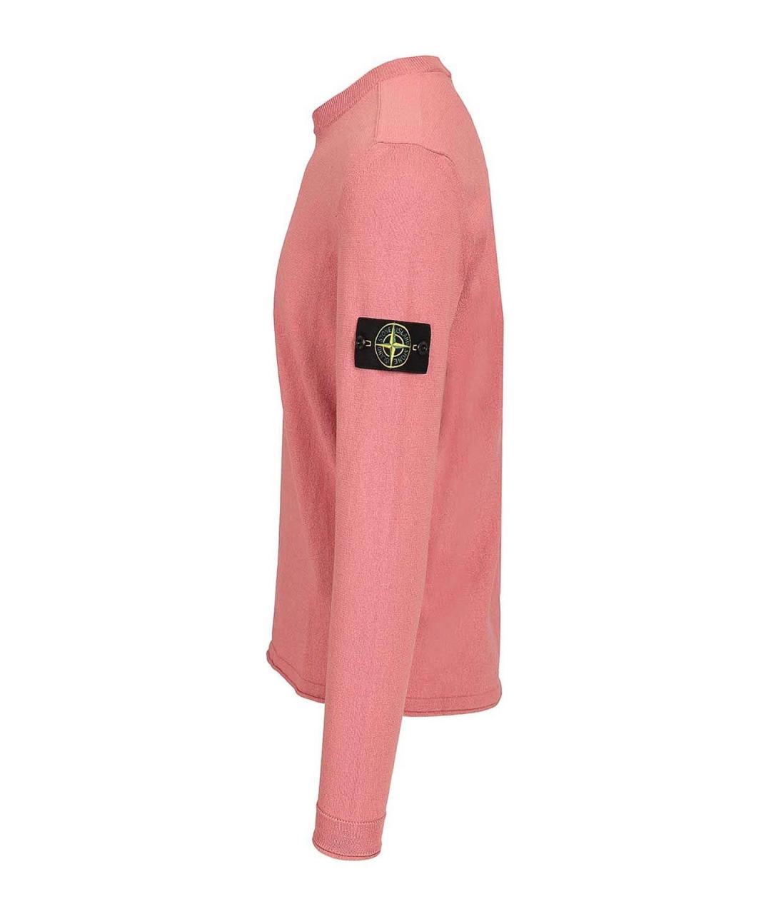 STONE ISLAND Розовый хлопковый джемпер / свитер, фото 3