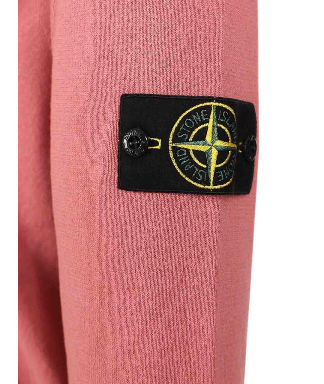 STONE ISLAND Розовый хлопковый джемпер / свитер, фото 5