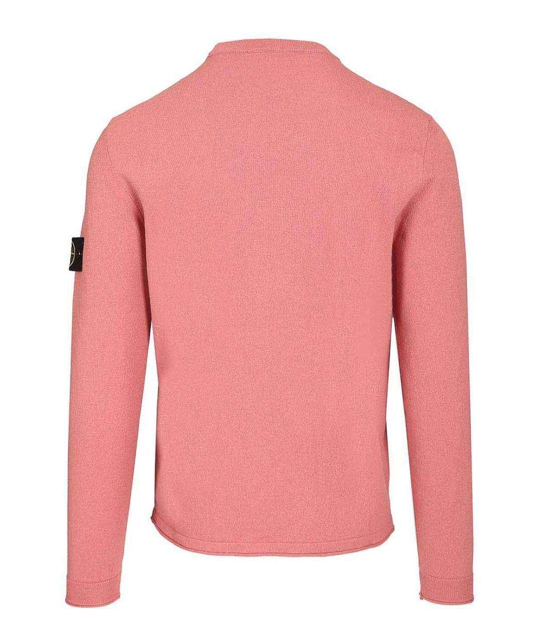 STONE ISLAND Розовый хлопковый джемпер / свитер, фото 2