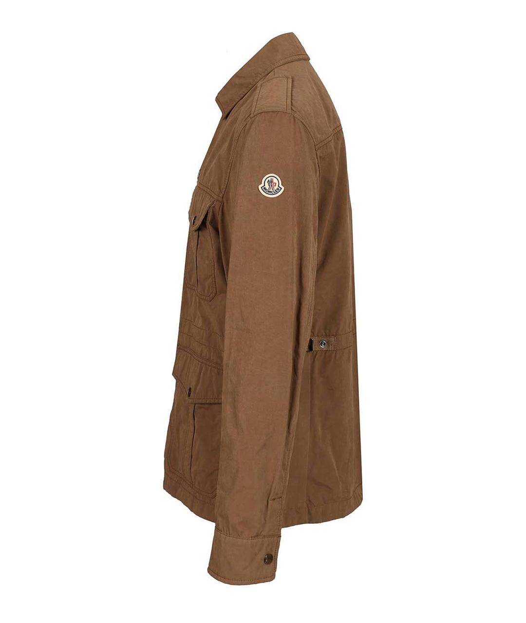 MONCLER Бежевая полиэстеровая куртка, фото 3