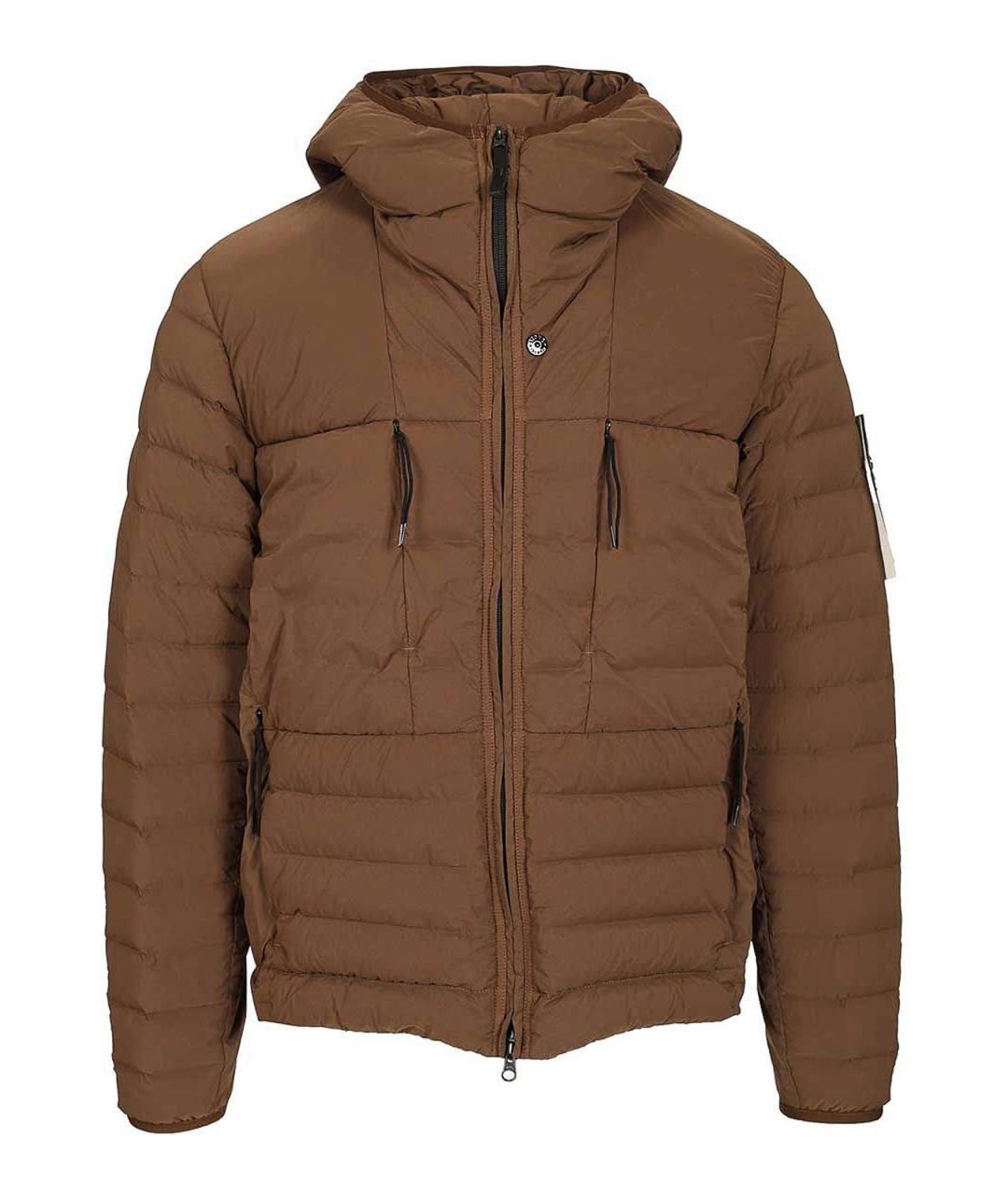 STONE ISLAND Коричневая полиамидовая куртка, фото 1