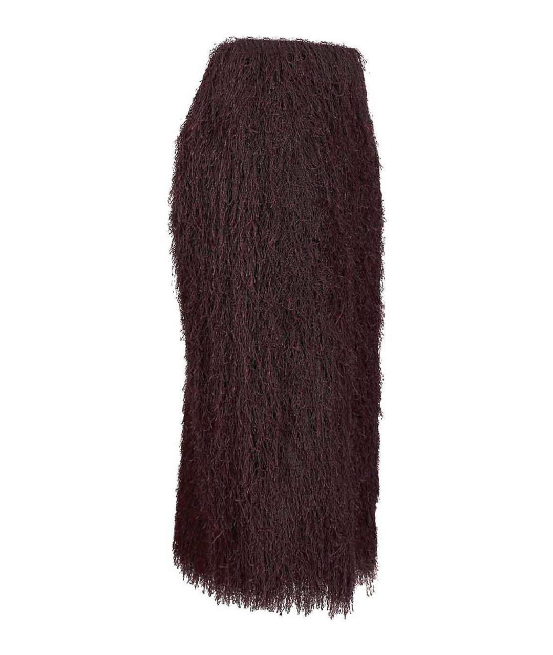 DRIES VAN NOTEN Фиолетовая полиэстеровая юбка миди, фото 3