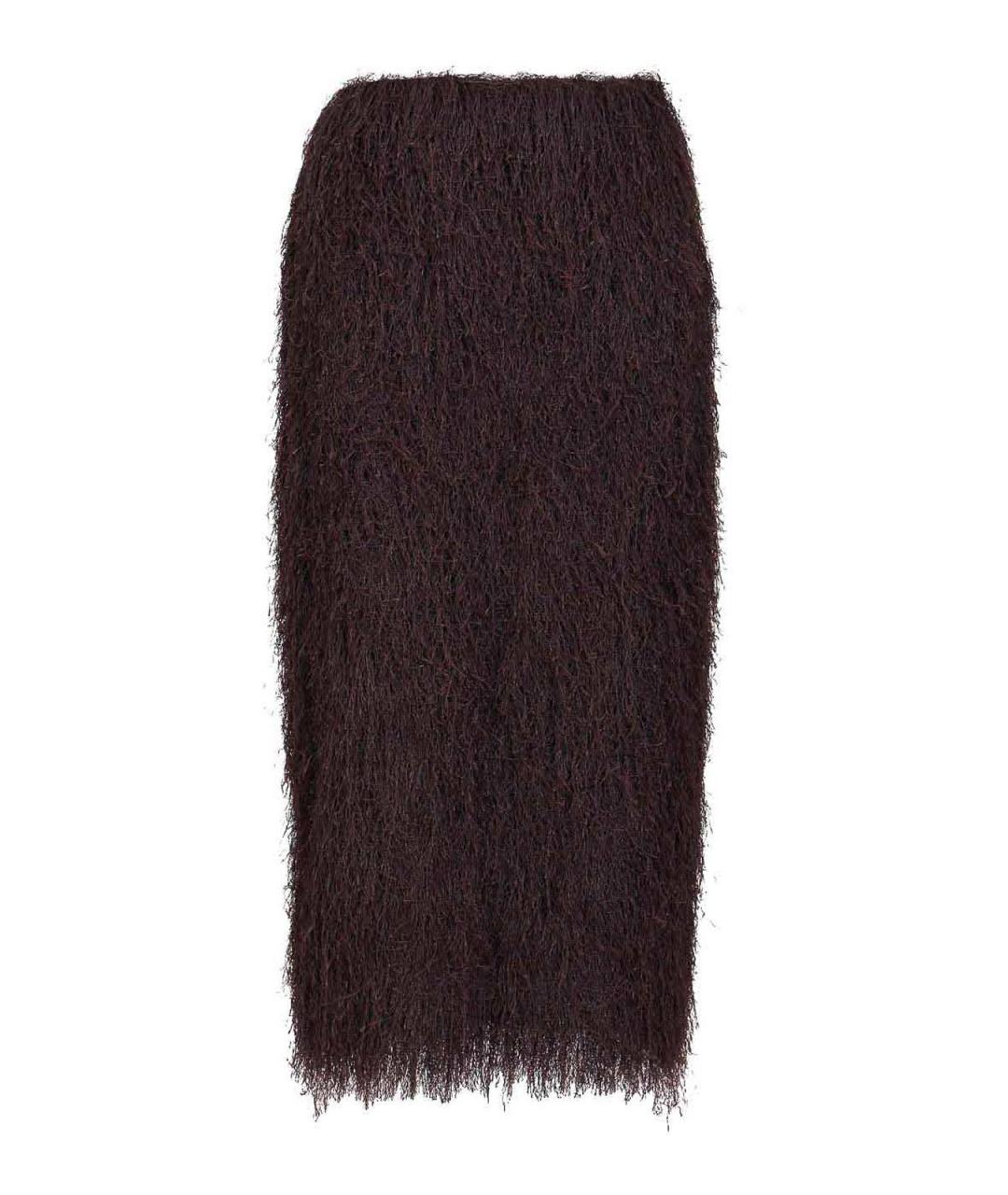 DRIES VAN NOTEN Фиолетовая полиэстеровая юбка миди, фото 1