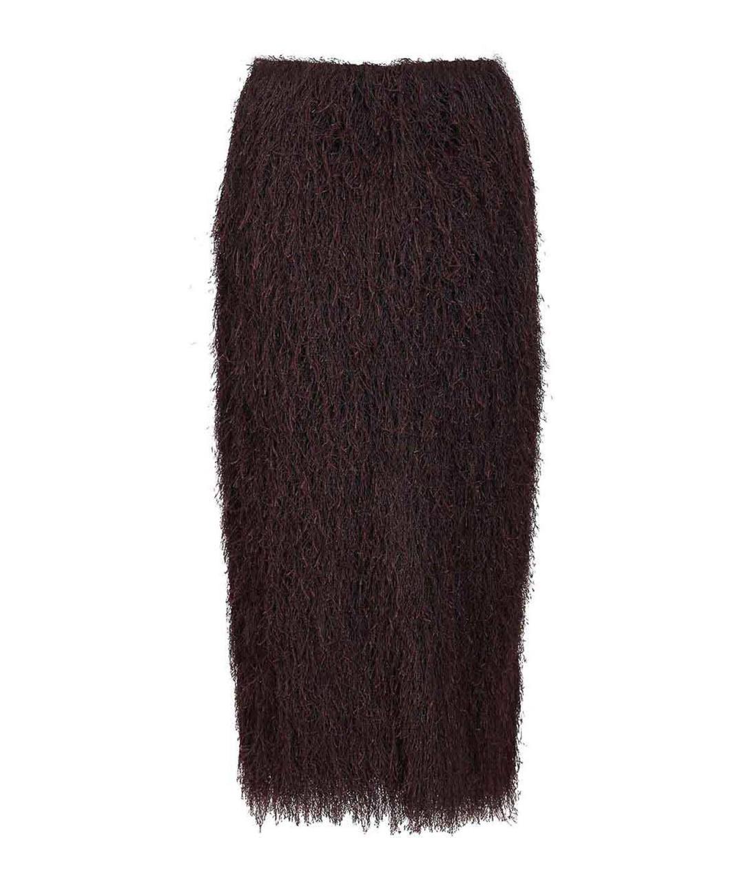 DRIES VAN NOTEN Фиолетовая полиэстеровая юбка миди, фото 2