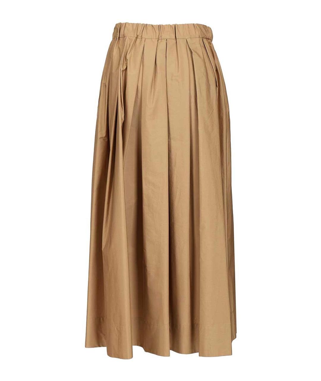 'S MAX MARA Бежевая хлопковая юбка миди, фото 2