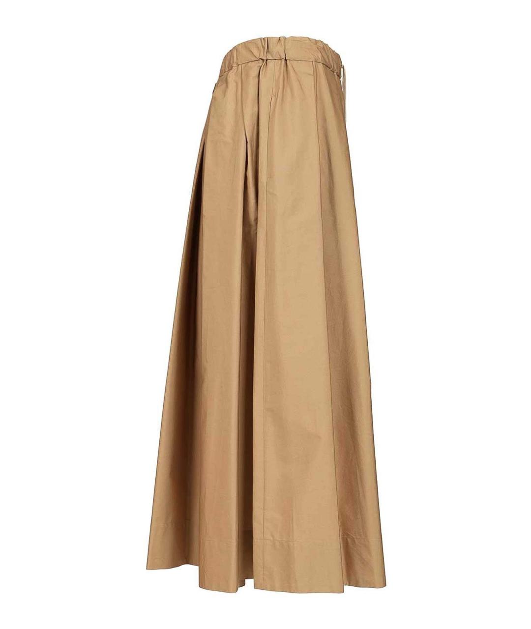 'S MAX MARA Бежевая хлопковая юбка миди, фото 3