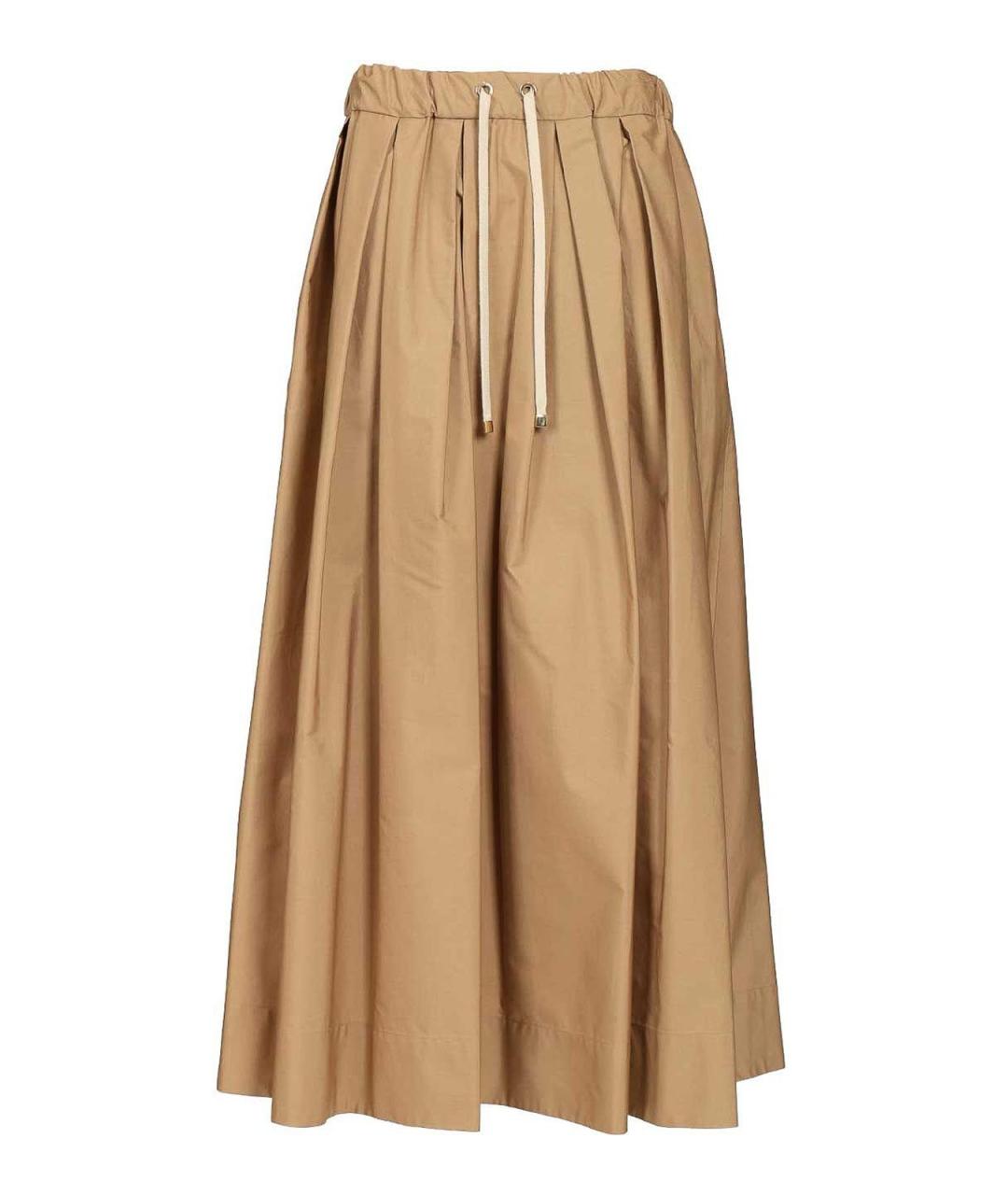 'S MAX MARA Бежевая хлопковая юбка миди, фото 1