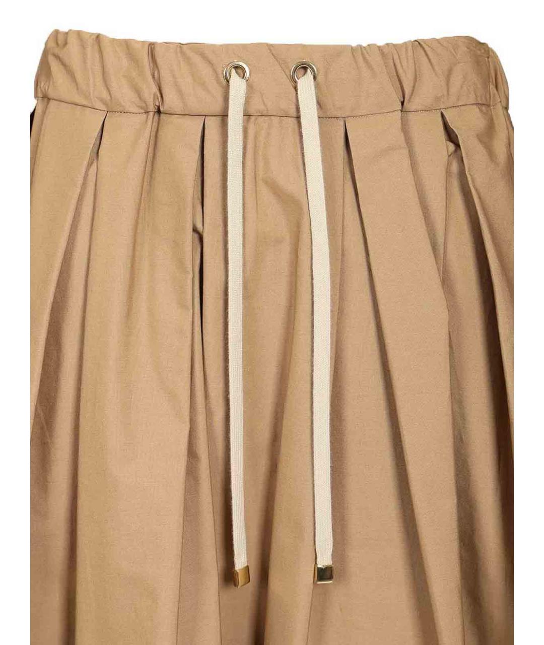 'S MAX MARA Бежевая хлопковая юбка миди, фото 4