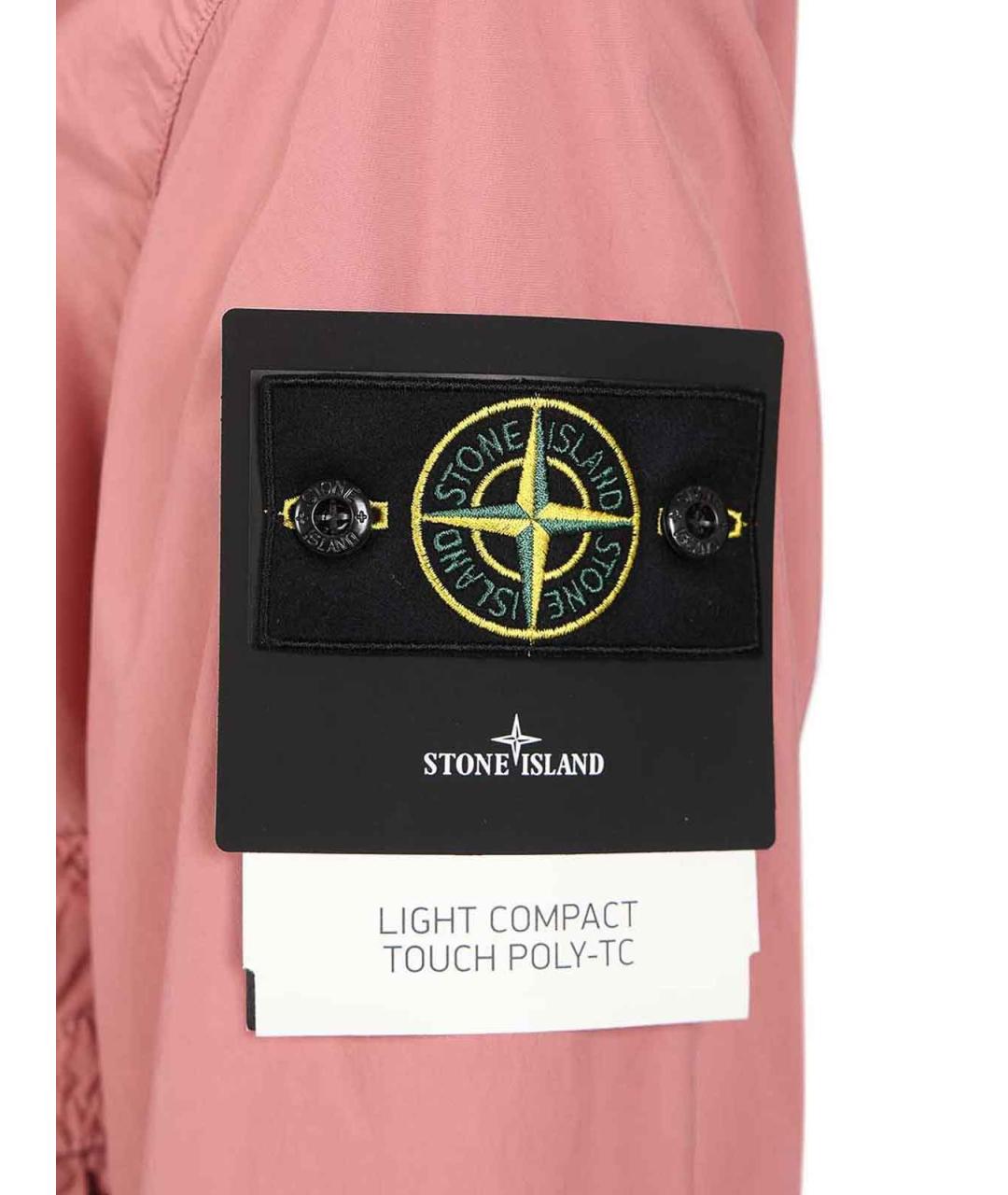 STONE ISLAND Розовая полиэстеровая куртка, фото 6