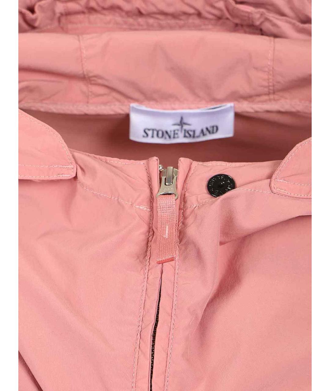 STONE ISLAND Розовая полиэстеровая куртка, фото 4