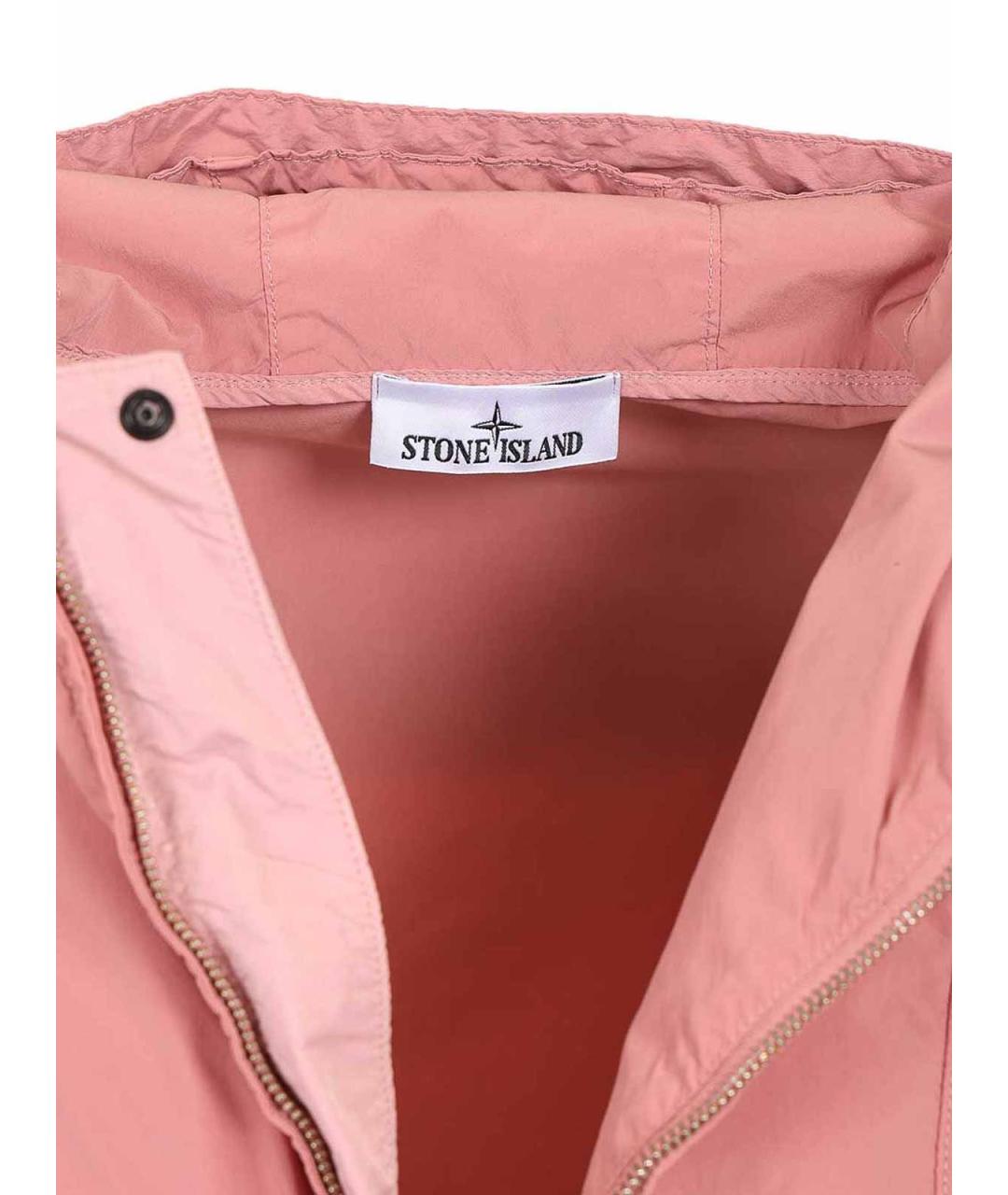 STONE ISLAND Розовая полиэстеровая куртка, фото 7