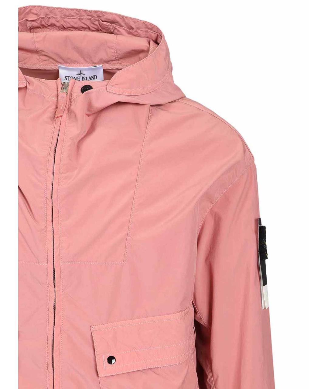 STONE ISLAND Розовая полиэстеровая куртка, фото 5